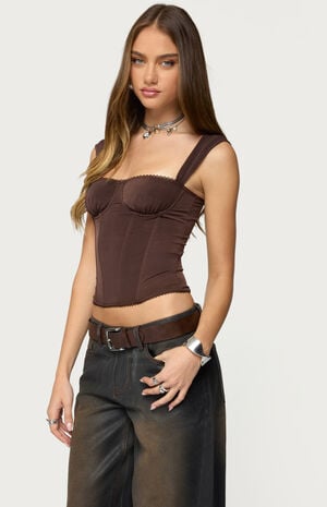 Marcella Wide Strap Mesh Corset image number 2