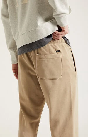 Tan Straight Leg Sweatpants image number 5