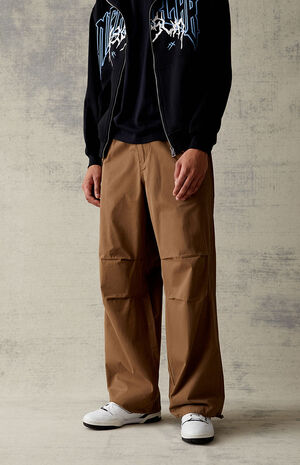 Canvas Brown Parachute Pants image number 2
