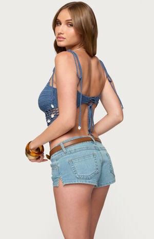 Shelley Asymmetric Crochet Top image number 3