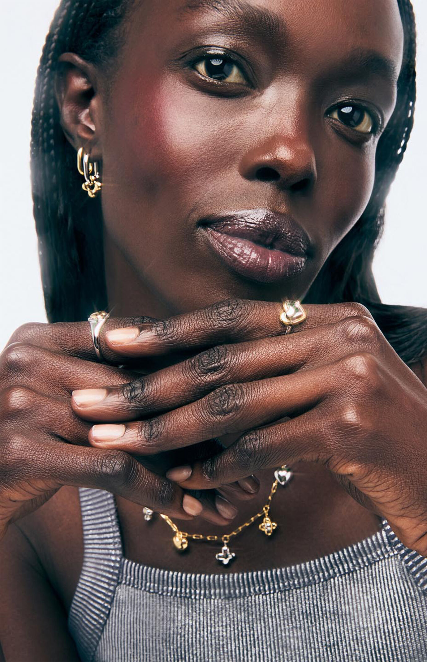 Ana Luisa Camelia Heart Ring