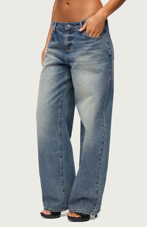 Heidie Low Rise Baggy Jeans image number 2