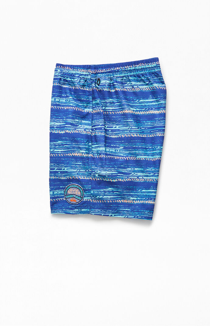 Ethnic Print 16.5" Swim Trunks