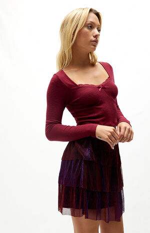 Ines Tiered Mini Skirt image number 3