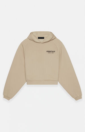 Women's Desert Sand Fleece Cropped Hoodie image number 1