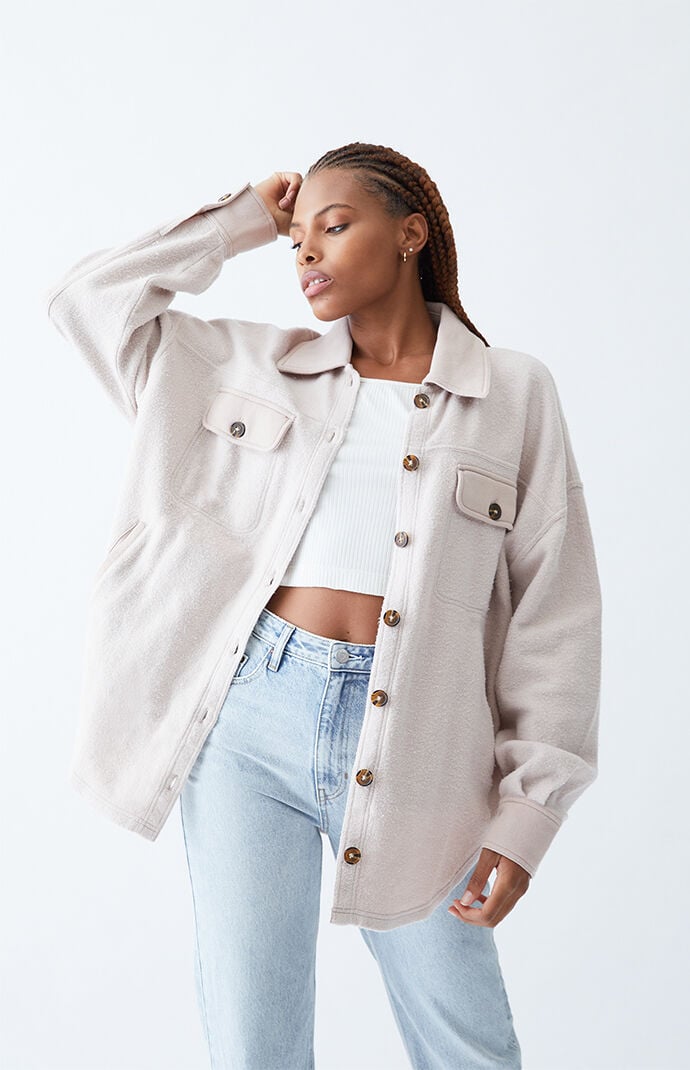 PacSun Homecoming Button Down Shacket PacSun