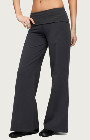 Petite Wide Leg Fold Over Pants image number 2