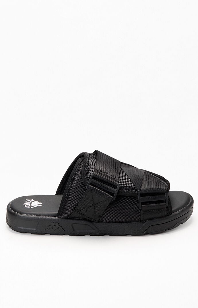 Kappa Black Authentic Bastian 1 Slide Sandals
