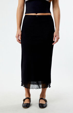 Layered Mesh Midi Skirt image number 2