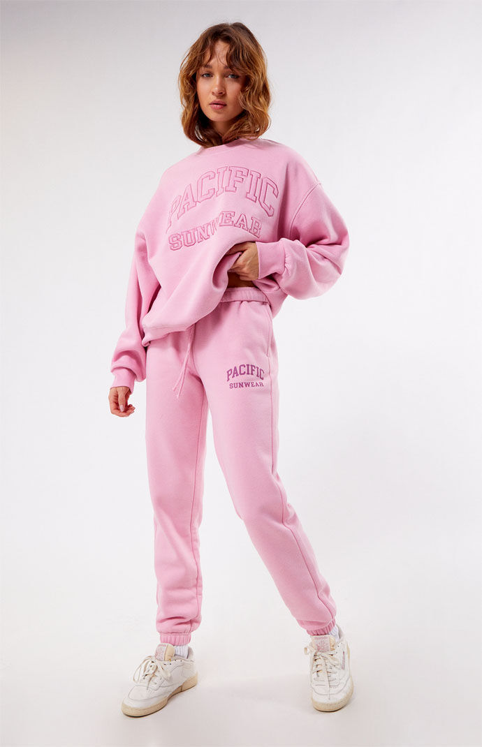Pink sweatpants best sale pacsun