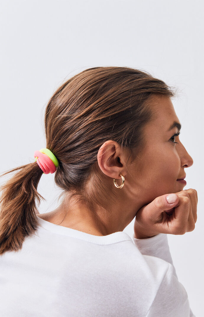 La Hearts Neon Pony O Hair Tie Pacsun