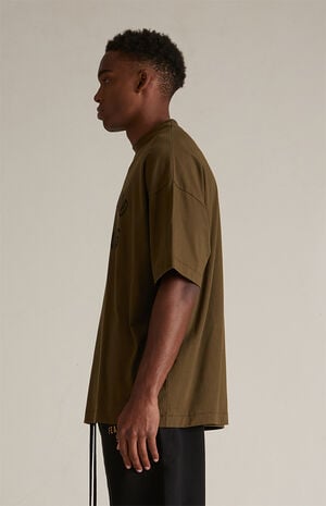 Olive Crew Neck T-Shirt Olive Crew Neck T-Shirt image number 3