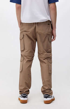 Brown Zip Off Nylon Pants image number 3