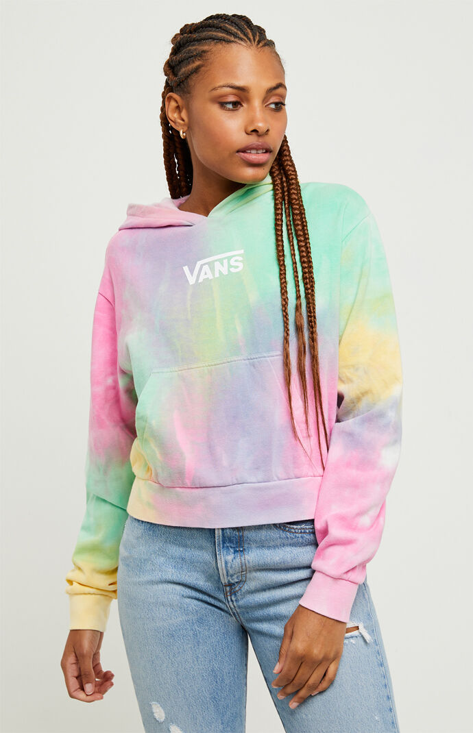 vans rainbow sweatshirt in white