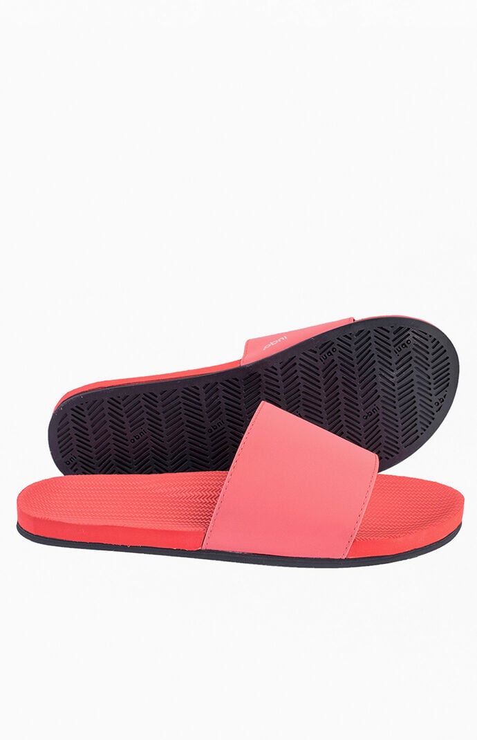 Red ESSNTLS Slide Sandals