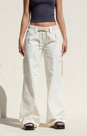 Bone Low Rise Baggy Flare Pants image number 2