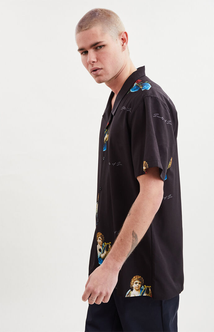 Angel Short Sleeve Button Up Shirt