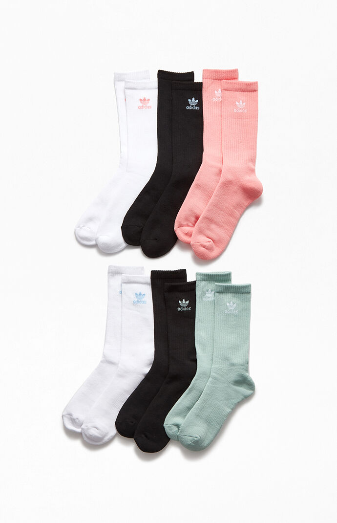 adidas Trefoil 6-Pack Crew Socks | PacSun