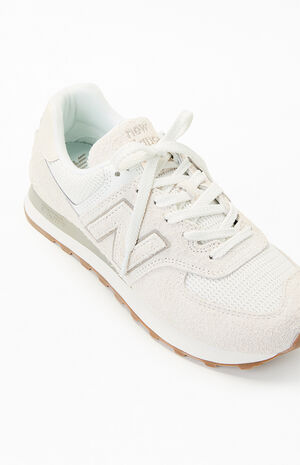 Women's White 574 Sneakers image number 6
