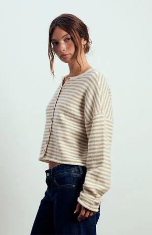 Georgia Scarf Button Down Cardigan image number 3