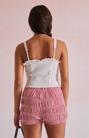 Chrissy Lace Trim Button Tank Top image number 4
