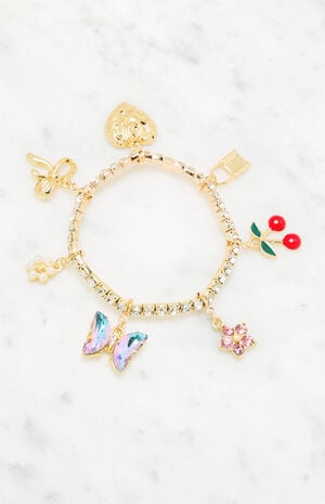 Rhinestone Charm Bracelet image number 2