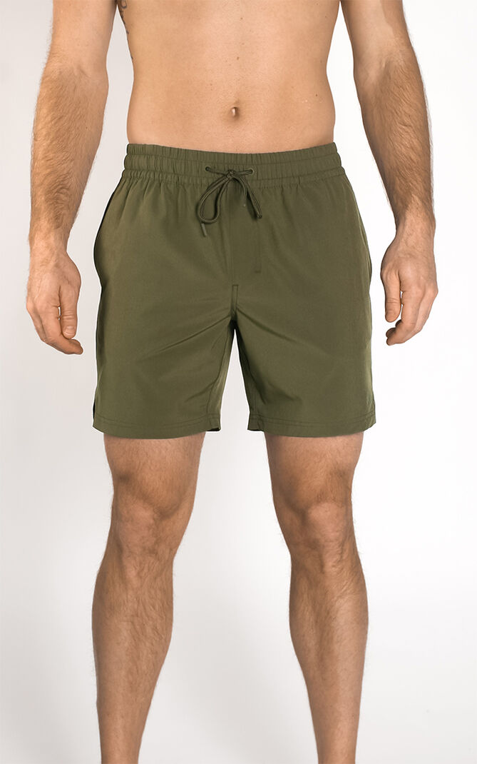 Olive Recycled Seeker 17.5" Swim Trunks