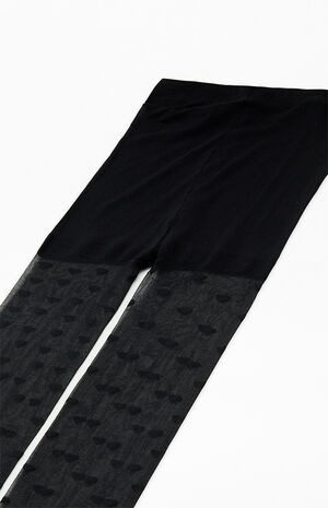 Heart Print Sheer Tights image number 2