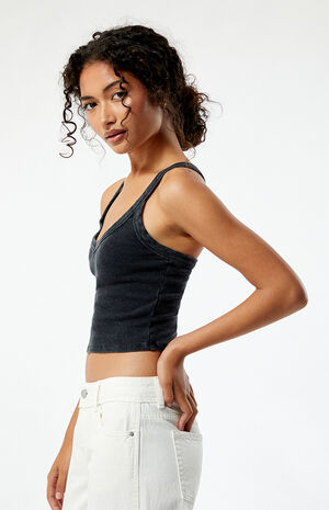 Sasha Ribbed V-Neck Tank Top image number 2