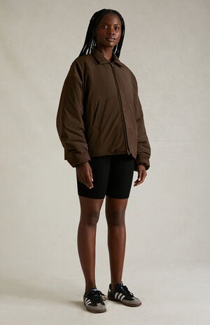Women's Wood Shell Bomber Jacket image number 6