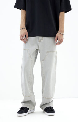 Gray Wash Baggy Carpenter Jeans image number 1