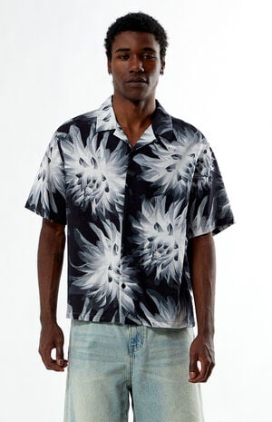 Textured Floral Camp Shirt