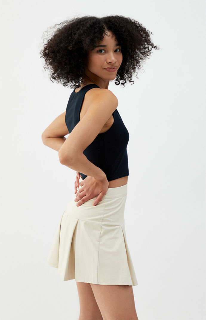 Faux Leather Tennis Skirt