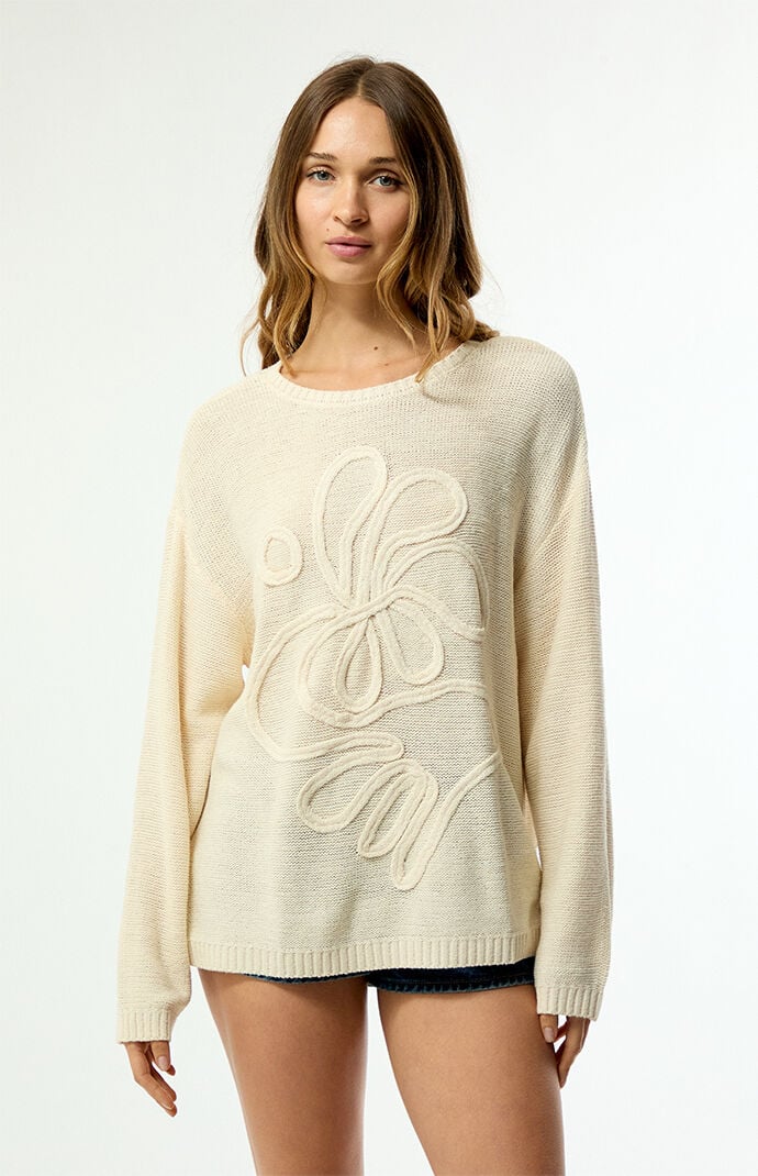 Billabong Soft Wave Textured Floral Sweater