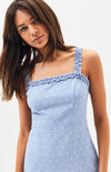 Linen Ruffle Mini Dress Linen Ruffle Mini Dress image number null