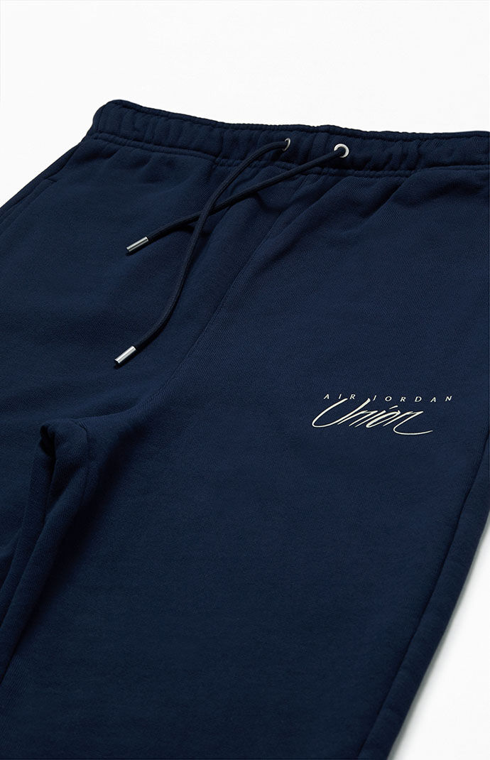 【Navy / S】Jordan x UNION Fleece Pants Air Jordan x Union Navy Fleece Sweatpants | PacSun