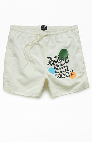 Eco Retro Graphic 4.5" Swim Trunks image number 1