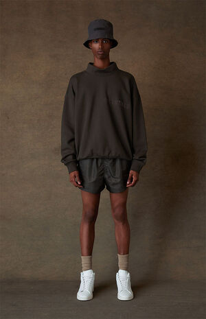 Off Black Mock Neck Sweatshirt image number 6