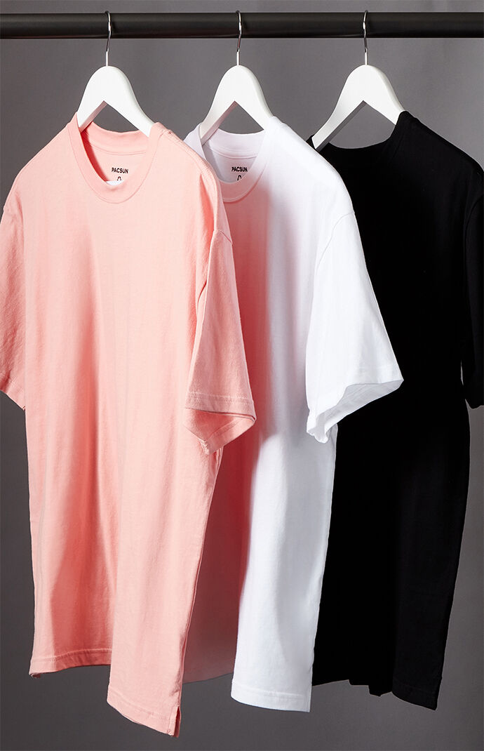 3-Pack Recycled Cotton T-Shirts