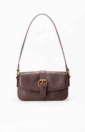 Brown Buckle Shoulder Bag image number 1