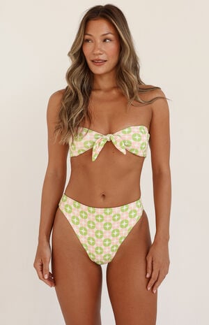 Seashore High Waisted Cheeky Bikini Bottom image number 4