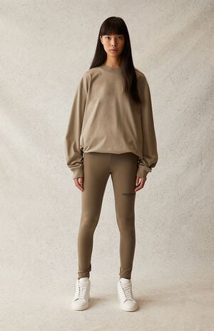 Taupe Athletic Leggings image number 6