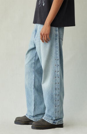 Dylan Baggy Jeans Studded Medium Blue image number 3