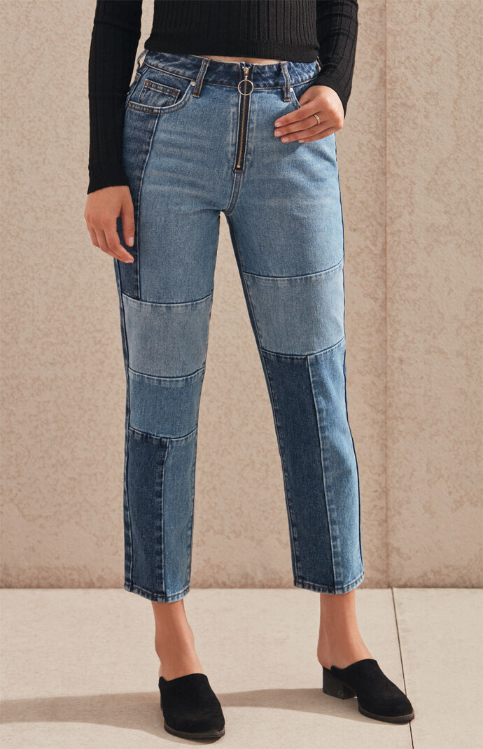 Jeans for Women | PacSun Patch Blue Mom Jeans