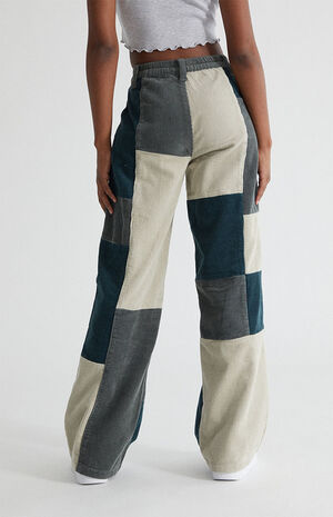 Sage Patchwork Puddle Cargo Pants image number 4