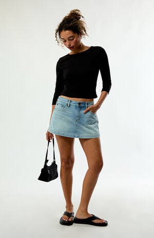 Micro Moment Jean Mini Skort image number 5