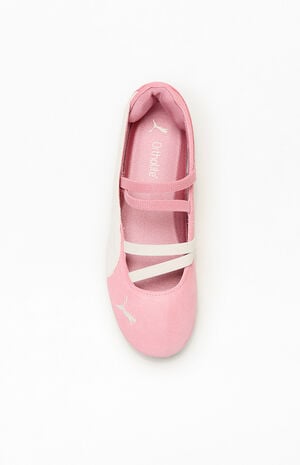 Women's Pink & White Speedcat Ballet Sneakers image number 5