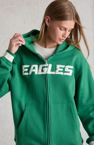 x NFL Philadelphia Eagles Zip Up Hoodie image number 1