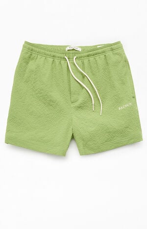 Green Sail Seersucker 4.5" Swim Trunks image number 1