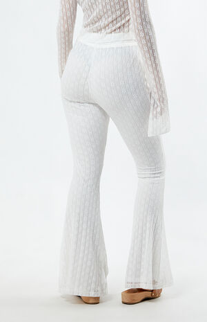 Lace High Waisted Flare Pants image number 4